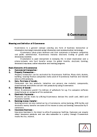 This definition explains the meaning of electronic commerce and why it matters. Doc E Commerce Meaning And Definition Of E Commerce Dheeraj Jain Academia Edu