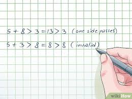 Since multiplying these to values together would give the area of the corresponding rectangle, and the triangle is half of that, the formula is: How To Determine If Three Side Lengths Are A Triangle 6 Steps