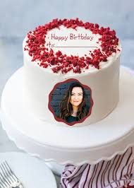 Female Birthday Cake With Photo Frame And Name Special Birthday Cake With Photo In 2020 Birthday Cake With Photo Special Birthday Cakes Cake