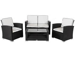 Rattan garden furniture offers a stylish and practical way to furnish your patio. Black 2 Seater Rattan Garden Sofa Set Marbella Range Rattan Direct