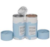 Food Grade Aluminum Foil Lining Paper Tubes with Peel-off Lid