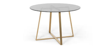 Haku Round Large Dining Table Brass And Smoked Glass Made Com Ideias De Apartamento Mesa De Apoio Mesa Cozinha