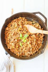 Stir the meat occasionally for 8 to 10 minutes making sure all sides are browned. Ground Beef Taco Meat With Homemade Taco Seasoning