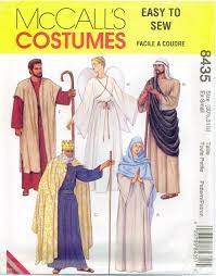 McCalls 8435 Biblical Costumes Shepherd Angel King Jesus pattern XS-M UNCUT  FF | eBay
