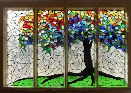 Mosaic Stained Glass Roots Greeting Card For Sale By Catherine Van Der Woerd In 2021 Glass Art Projects Stained Glass Mosaic Glass Art
