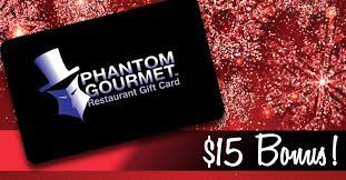 Maybe you would like to learn more about one of these? Phantom Gourmet On Twitter Snow Day Deal Now Until 8pm Tonight Buy A 100 Phantom Gourmet Restaurant Gift Card You Ll Get A 15 Bonus Gift Card With It Get Yours Now