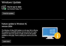 Windows 10 november 2019 update version 1909 (19h2) is a minor update and comes with small enhancement totally focused to improve performance starting today, the november update version 1909 is officially available for the users who want to install the latest version of windows 10. Windows Update Is Now Showing Windows 10 2004 Isn T Quite Ready Banner On Some Devices
