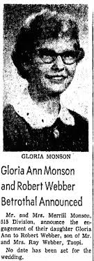 Gloria Ann Monson and Robert Webber