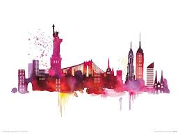 Wallpaper download new york skyline manhattan free hd download. Kunstdrucke New York Skyline Skyline Painting New York Painting Skyline Art