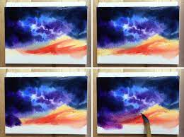 Starry Night Painting Using Easy Watercolor Techniques To Paint Galaxies How to paint a starry night sky. starry night painting using easy