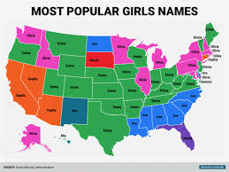 22 Maps That Explain America Popular Girl Names Popular Baby Names Map