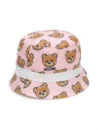 Moschino Kids Bear Print Sun Hat Farfetch Moschino Kids Moschino Sun Hats