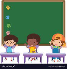 Board And Children In Classroom Illustration Download A Free Preview Or High Quality Adobe Illust School Chalkboard Art Cartoon Drawing For Kids School Murals