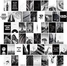Amazon.com has been visited by 1m+ users in the past month Amazon Com Yumknow Aesthetic Wall Collage Kit 4x6 Inch Set Of 50 Teen Girl Room Decor For Bedroom Dorm Motivational Wall Art Black And White Photo Picture Posters Inspirational Gift For Teenage