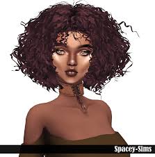 Sims 4 Cc Finds Lookbooks Spacey Sims Mayhem Hair Natural Colors Female Natural Hair Color Natural Hair Styles Sims