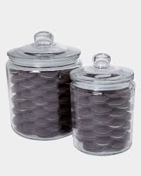Apply olive oil on the lid to protect bamboo finish.glass jar with. Dunnes Stores Clear Glass Jar