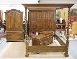 We got a newport dining room set with 8 chairs, table, china cupboard and a sideboard. Ethan Allen Bedroom Set