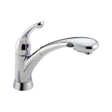 Thank you for being a loyal delta faucet. Delta Single Handle Pull Out Kitchen Faucet White Lowe S Canada