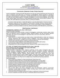 Corrections Officer Resume Examples Security Resume Good Resume Examples