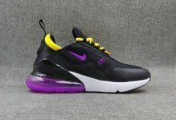 Women S Nike Air Max 270 Black Purple Yellow Running Shoes Nike Air Max Nike Air Max For Women Air Max 270