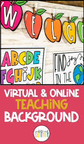 Virtual Online Teaching Backdrop Decor Pack Online Teaching Classroom Essential Teaching Posters