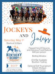 Will the colt live up to expectations. Kentucky Derby Jockeys Juleps 5 1 2021 Tamarack Country Club