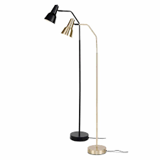 Stehleuchte Veerle Metall Schwarz Gold Stehlampe Moderne