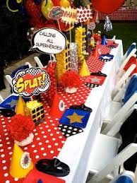 This pack includes everything from student name tags to signs, posters, and so much more! Superhero Party Table Ideas Superhero Theme Party Marvel Birthday Party Superhero Birthday Party