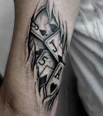 Karo pik herz kreuz für dein karnevalskostüm: Tattoos Vorlagen Von Spielkarten