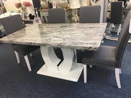 Gorgeous Marble Effect Dining Table In Black Grey And White Marble Effect With A Glossy Faux Marble Dining Table White Marble Table Dining Dining Table Marble