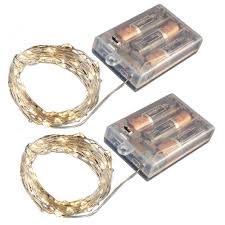 Wine bottles string lights copper wire led starry fairy lights battery operated lights for parties wedding valentines day decoration. Lumabase Battery Operated Led Waterproof Mini String Lights With Timer 50ct Warm White Set Of 2 66702 The Home Depot