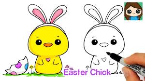 How To Draw An Easter Baby Chick Youtube