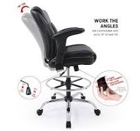 Amazon.com: Ergonomic Mid-Back Premium Faux Leather ...