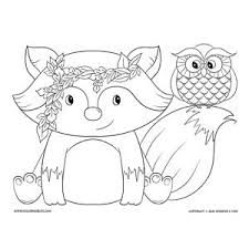 Download this running horse printable to entertain your child. Cute Fox Owl Coloring Page