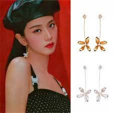 直邮BLACKPINK金智秀同款Dana Burton韩国代购正品耳环女花朵耳钉