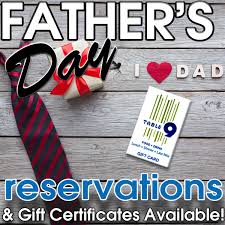 Choose a plastic gift card or egift card. Gift Cards And Reservations Are Available For Father S Day Table 9