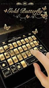 Gold Butterfly Keyboard Theme Download From Our Apps Store Androidworldstore Application Android Gold Butterfly Keyboard