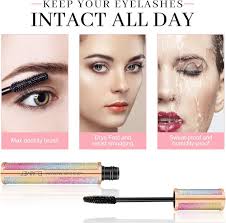 4D Silk Fiber Lash Mascara,Waterproof Mascara, Longer,Thicker,Voluminous  Eyelashes,Long-Lasting,Natural Smudge-Proof,Adds Length, Depth and Glamour  Effortlessly(Black): Buy Online at Best Price in UAE