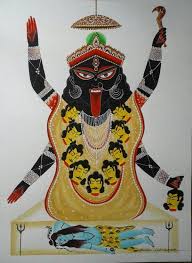 Goddess Kali Mata Kalighat Painting ...