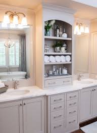 storage between sinks bathroom vanity