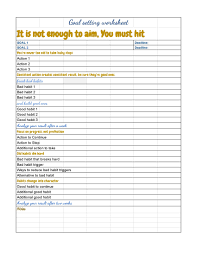 Simple And Easy Goal Setting Worksheet Designed To Hit Your Goal Easy To Follow Steps Eve Goal Setting Worksheet Work From Home Tips Life Planner Printables