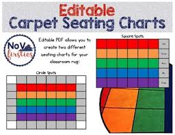 Editable Carpet Seating Charts By Nova Firsties Tpt