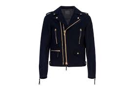 Giuseppe Zanotti Men S 2016 Fall Winter Lights On Collection Blue Jacket Men Jackets Biker Jacket