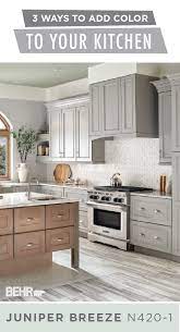 Learn About The 3 Ways To Add Color To Your Kitchen Colorfully Behr Best Kitchen Cabinet Paint Kitchen Remodel Kitchen Colors