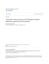 Colonization History and Origin of the Galapagos Flycatcher (Myiarchus  magnirostris) and its parasites