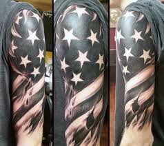 Half Sleeve Black And White American Flag Tattoo Top 53 American Flag Tattoo Ideas 2020 Inspiration Guide American Flag Sleeve Tattoo Full Sleeve Tattoos American Flag Tattoo