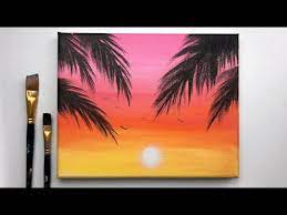 Simple Sunset Acrylic Painting For Beginners Painting On Canvas Step By Step Youtube Rain sound and rainforest by innorecords. simple sunset acrylic painting for