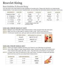 Bracelet Size Chart Nifty Thrifty Cool