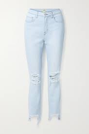 L'agence highline high rise skinny jeans. Light Denim High Line Distressed High Rise Skinny Jeans L Agence Net A Porter