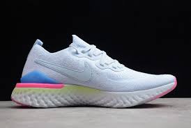 Nike Epic React Flyknit 2 Hydrogen Blue Sapphire Lime Blast Hyper Pink Blue Tint Shoes Nike Mens Nike Air Jordan 11 Blue